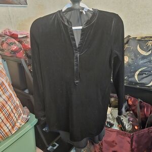 Cato Elegant Black Velvet Tunic